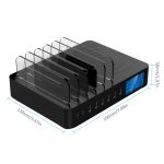 50 W 6 USB-Anschlüsse + 2 USB-C / Typ C-Anschlüsse + kabelloses Laden Multifunktionsladegerät mit LED-Anzeige und abnehmbarer Blende, EU-Stecker – Bild 3