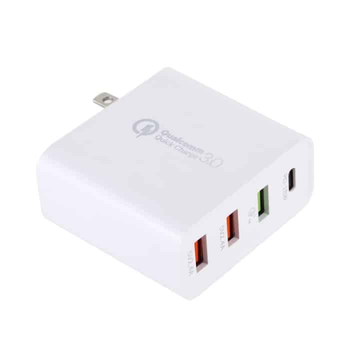 A3 PD 18 W USB-C / Typ C + QC3.0 USB + Reiseladegerät mit zwei USB-Schnittstellen, US-Stecker / EU-Stecker / UK-Stecker – Bild 3