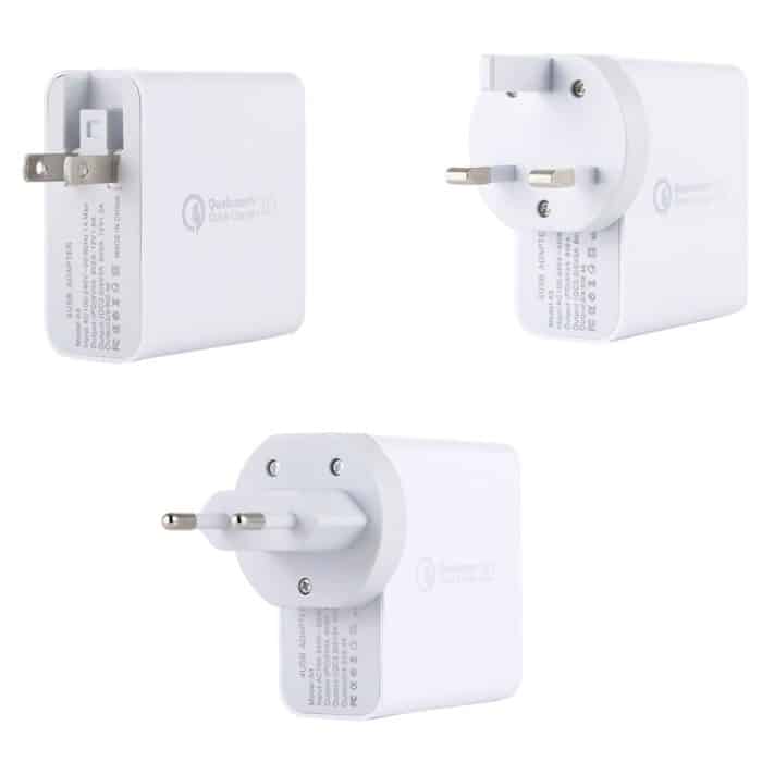 A3 PD 18 W USB-C / Typ C + QC3.0 USB + Reiseladegerät mit zwei USB-Schnittstellen, US-Stecker / EU-Stecker / UK-Stecker – Bild 4