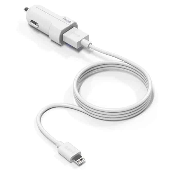 IVON CC13 QC 3.0 Schnelllade-Autoladegerät-Set mit 8-poligem Ladekabel, Charger with 8 Pin Cable – Bild 1