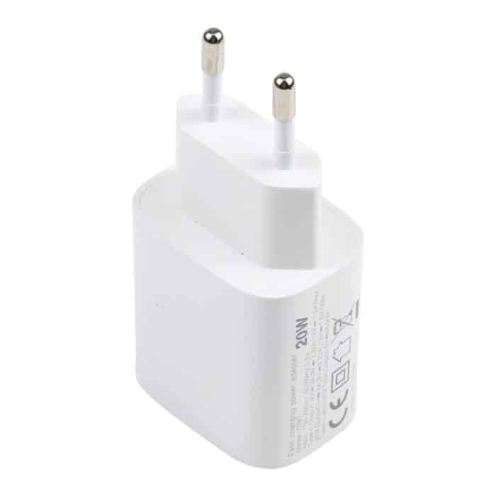 T087 20W USB-C / Typ-C + USB-Anschlüsse Fast Lading Travel Ladegerät, EU-Stecker – Bild 3