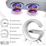 N69 Smart Bluetooth-Lautsprecher unterstützt kabelloses Ladegerät, Wecker und Umgebungslicht, EU-Stecker, EU Plug, N69 EU Plug – Bild 3