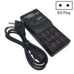 W-858 12A 12 Ports USB-Schnellladestation Desktop-Smart-Ladegerät AC100-240V, EU-Stecker, EU Plug