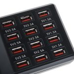 W-858 12A 12 Ports USB-Schnellladestation Desktop-Smart-Ladegerät AC100-240V, EU-Stecker, EU Plug – Bild 6