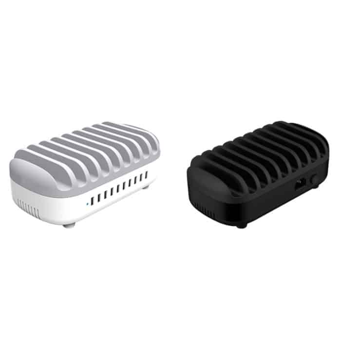 ORICO DUK-10P 120 W 10 USB-Anschlüsse Intelligente Ladestation mit Telefon- und Tablet-Ständer, EU Plug(Black), EU Plug(White), US Plug(Black), US Plug(White), UK Plug(Black), UK Plug(White), AU Plug(Black), AU Plug(White) – Bild 2