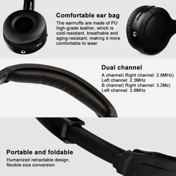 LPT03 Headset Drahtloser Infrarot-Dual-/Einkanal-Kopfhörer – Bild 3