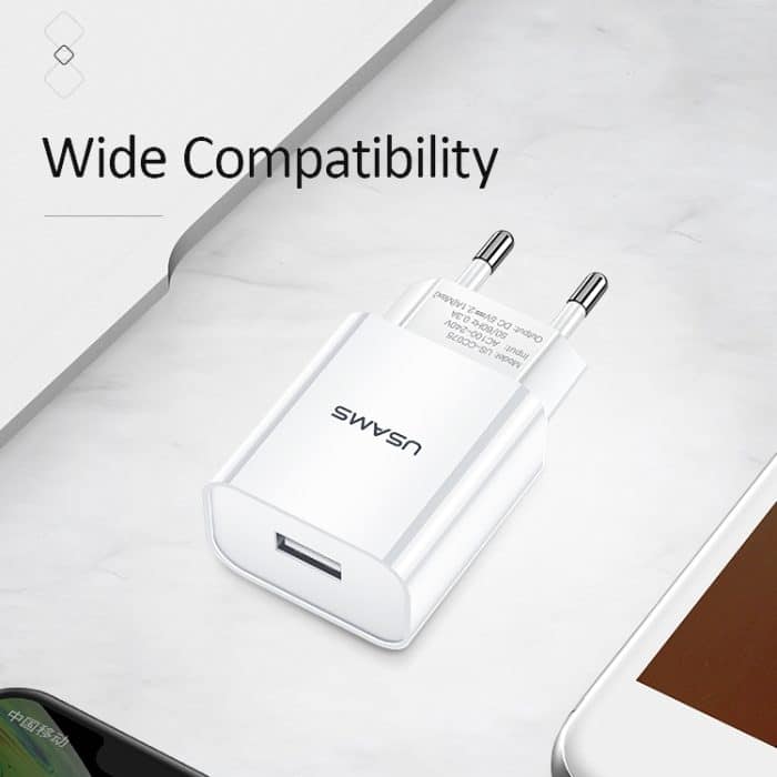 USAMS US-CC075 T18 2,1 A Einzel-USB-Reiseladegerät, EU-Stecker, EU Plug – Bild 12