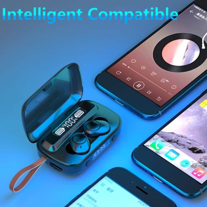 A13 TWS CVC8.0 und DSP Dual Noise Cancelling Touch Bluetooth-Kopfhörer mit Ladebox, unterstützt LED-Digitalanzeige, Uhr, Taschenlampe, HD-Anruf, Siri und Powerbank, A13 – Bild 10