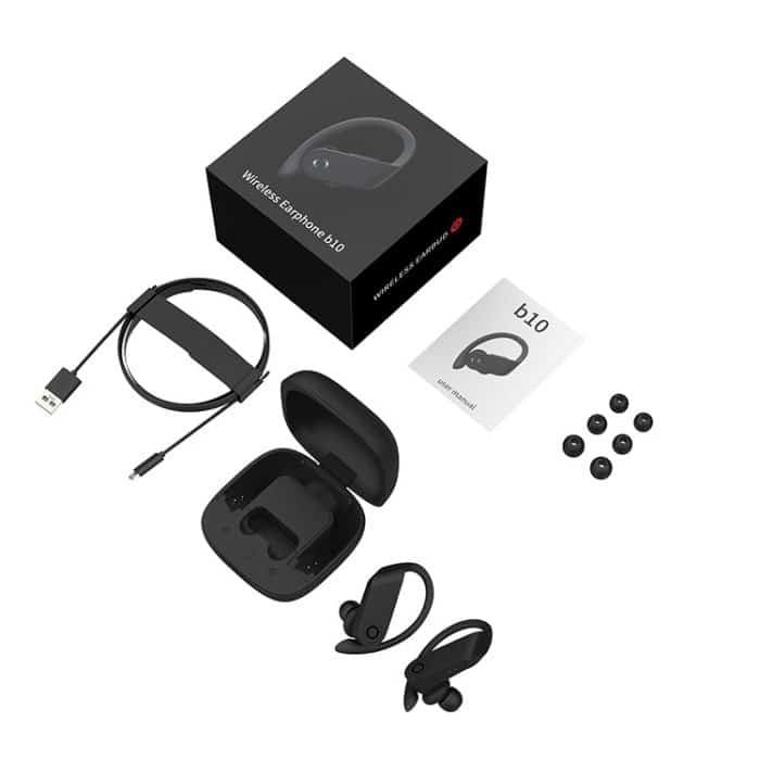 b10 TWS Bluetooth 5.0 Drahtloser Bluetooth-Sportkopfhörer mit hängendem Ohr und magnetischer Ladebox, Unterstützung für Anrufe und Siri sowie Ladebox für kabelloses Laden, b10 – Bild 5