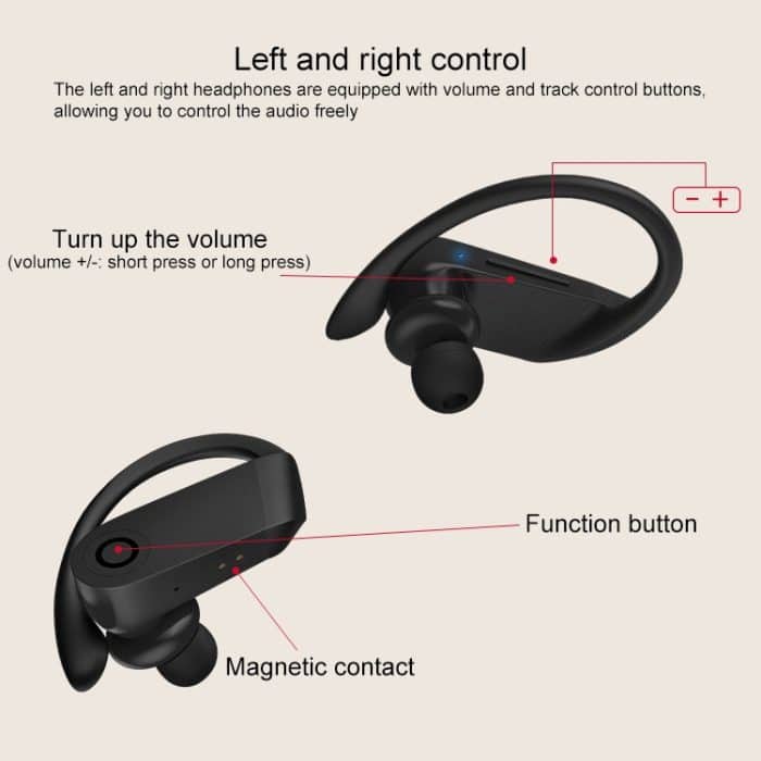 b10 TWS Bluetooth 5.0 Drahtloser Bluetooth-Sportkopfhörer mit hängendem Ohr und magnetischer Ladebox, Unterstützung für Anrufe und Siri sowie Ladebox für kabelloses Laden, b10 – Bild 7