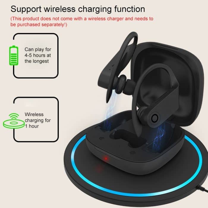 b10 TWS Bluetooth 5.0 Drahtloser Bluetooth-Sportkopfhörer mit hängendem Ohr und magnetischer Ladebox, Unterstützung für Anrufe und Siri sowie Ladebox für kabelloses Laden, b10 – Bild 8