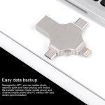 Cross 4 in 1 32 GB 8 Pin + Micro USB + USB-C / Typ C + USB 3.0 Metall-Flash-Disk, 32GB – Bild 4