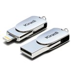 Kinzdi 32 GB USB + 8-Pin-Schnittstelle Metal Twister Flash U Disk, 32GB USB + 8 Pin Silver – Bild 2
