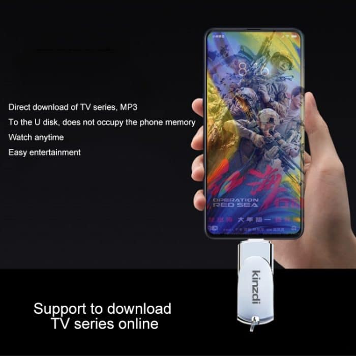 Kinzdi 32 GB USB + 8-Pin-Schnittstelle Metal Twister Flash U Disk, 32GB USB + 8 Pin Silver – Bild 12