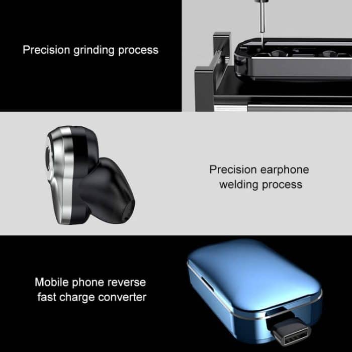 A6 TWS Bluetooth 5.0 Touch kabelloser Bluetooth-Kopfhörer mit Ladebox und LED-Smart-Digital-Display, unterstützt Sprachassistent, Speicherverbindung und HD-Anruf, A6 Black, A6 Blue, A6 Silver – Bild 10