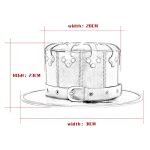 FHG144BK Halloween Punk Style Niet Gentleman Hut Magic Hat – Bild 6