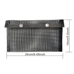 Hitzebeständiger Antihaft-Grillbeutel aus Grillgitter, Größe: 24 x 14 cm (schwarz) – Bild 2