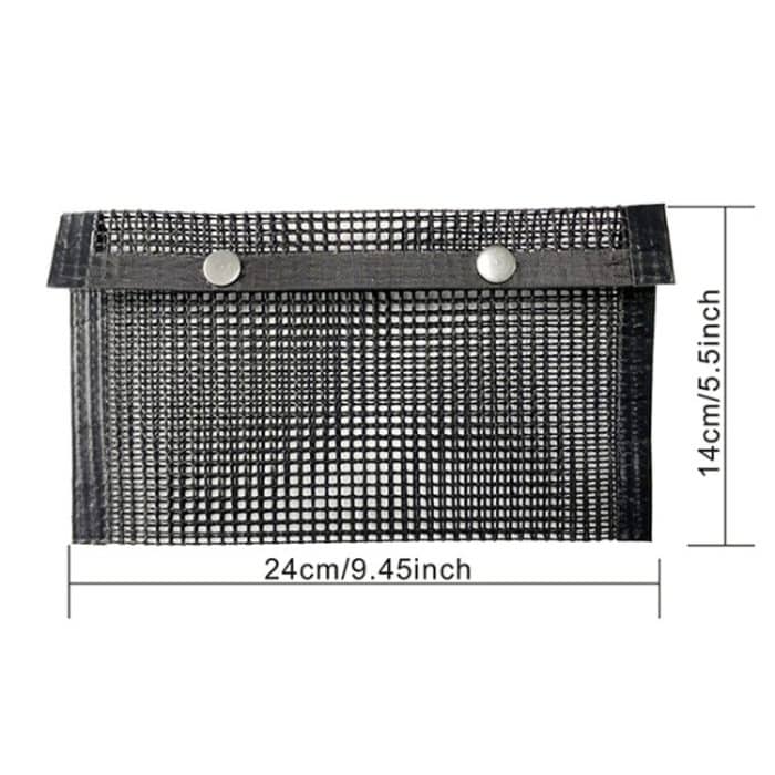 Hitzebeständiger Antihaft-Grillbeutel aus Grillgitter, Größe: 24 x 14 cm (schwarz) – Bild 2