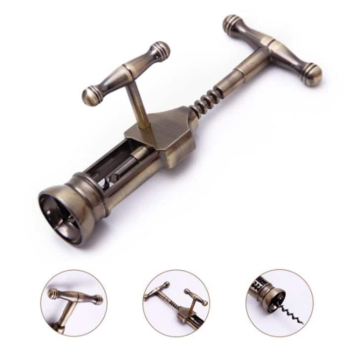 Tragbare Multifunktionsschraube Korkenzieher Weinflaschenöffner aus Zinklegierung, Verpackung: Geschenkbox – Bild 4