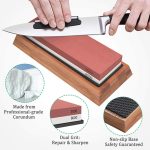 Weißer Korund, doppelseitig geschärfter Petroleumstein, Schleifstein für die Küche zu Hause, Typ: 3000/8000, Lieferung in zufälliger Farbe – Bild 4