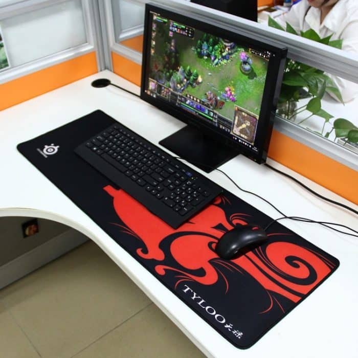 Erweitertes großes Dragon Mantis Gaming- und Office-Tastatur-Mauspad, Größe: 90 cm x 30 cm – Bild 7