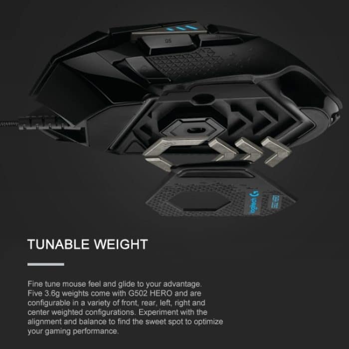 Logitech G502 HERO Wired Gaming Mouse mit 11 Tasten, Länge: 2,1 m – Bild 13