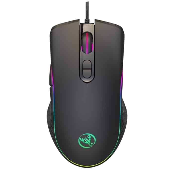HXSJ A867 USB 6400DPI Vierfach einstellbare RGB-beleuchtete kabelgebundene E-Sport-Gaming-Maus, Länge: 1,5 m – Bild 1