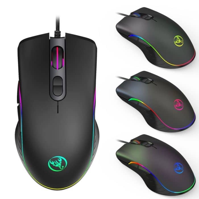 HXSJ A867 USB 6400DPI Vierfach einstellbare RGB-beleuchtete kabelgebundene E-Sport-Gaming-Maus, Länge: 1,5 m – Bild 11