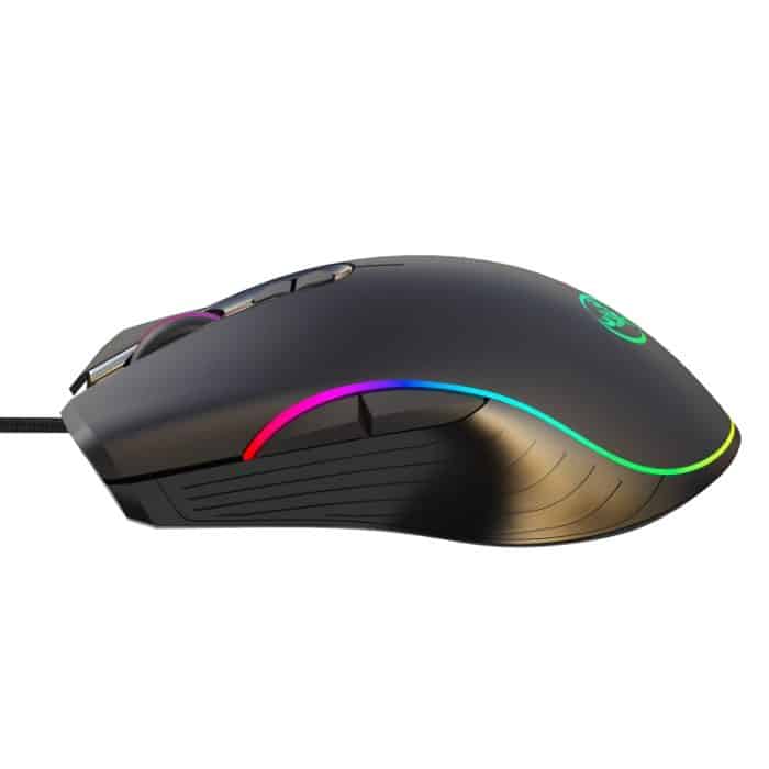 HXSJ A867 USB 6400DPI Vierfach einstellbare RGB-beleuchtete kabelgebundene E-Sport-Gaming-Maus, Länge: 1,5 m – Bild 3