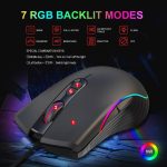 HXSJ A867 USB 6400DPI Vierfach einstellbare RGB-beleuchtete kabelgebundene E-Sport-Gaming-Maus, Länge: 1,5 m – Bild 10