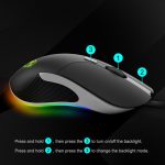 iMICE X6 kabelgebundene Maus, bunte RGB-Gaming-Maus mit 6 Tasten, X6 – Bild 5