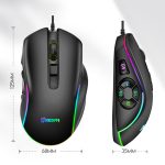MKESPN X9 10 Tasten 7200 DPI RGB Makro Definition Gaming Kabelmaus – Bild 2