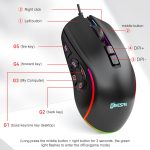 MKESPN X9 10 Tasten 7200 DPI RGB Makro Definition Gaming Kabelmaus – Bild 3