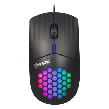 MKESPN SXS-838 Typ-C-Schnittstelle RGB Hollow Wired Mouse, Type-C