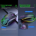 iMICE T97 Gaming-Maus, RGB-LED-Licht, USB, 7 Tasten, 7200 DPI, kabelgebundene Gaming-Maus – Bild 6