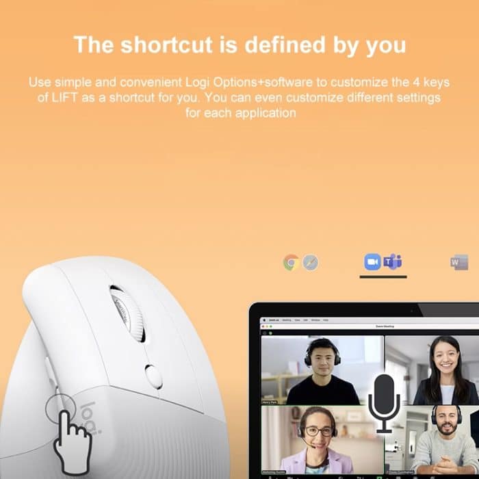 Logitech Lift Vertical 1000DPI 2,4GHz Ergonomische kabellose Bluetooth-Dual-Mode-Maus – Bild 5