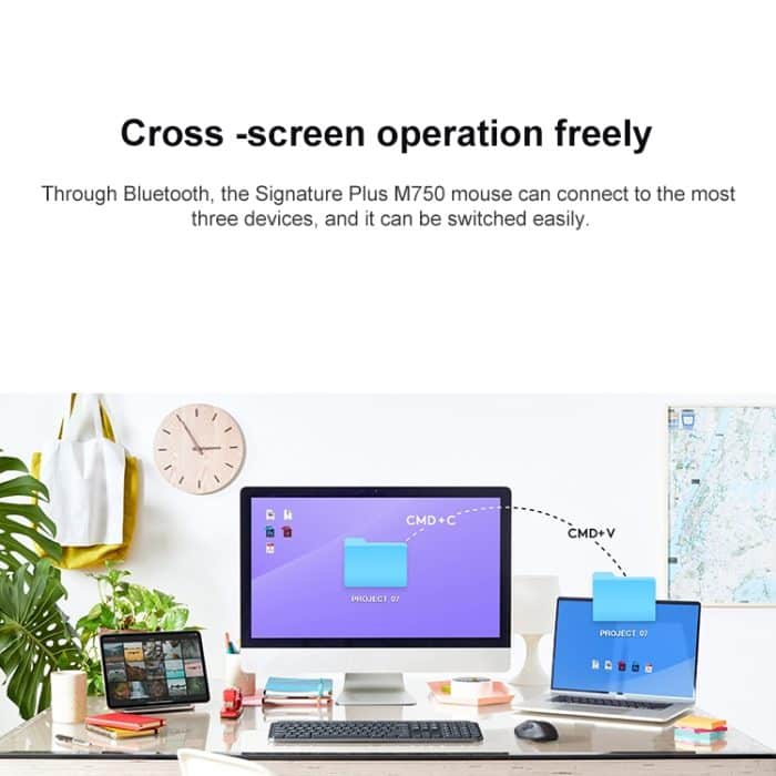 Logitech M750 2000DPI 2,4 GHz kabellose Bluetooth-Dual-Mode-Maus – Bild 4