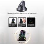 DELUX M618 Plus RGB Kabelgebundene optische Maus Ergonomische vertikale Maus 4000DPI – Bild 5