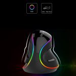 DELUX M618 Plus RGB Kabelgebundene optische Maus Ergonomische vertikale Maus 4000DPI – Bild 6