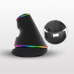 DELUX M618 Plus RGB Kabelgebundene optische Maus Ergonomische vertikale Maus 4000DPI – Bild 8