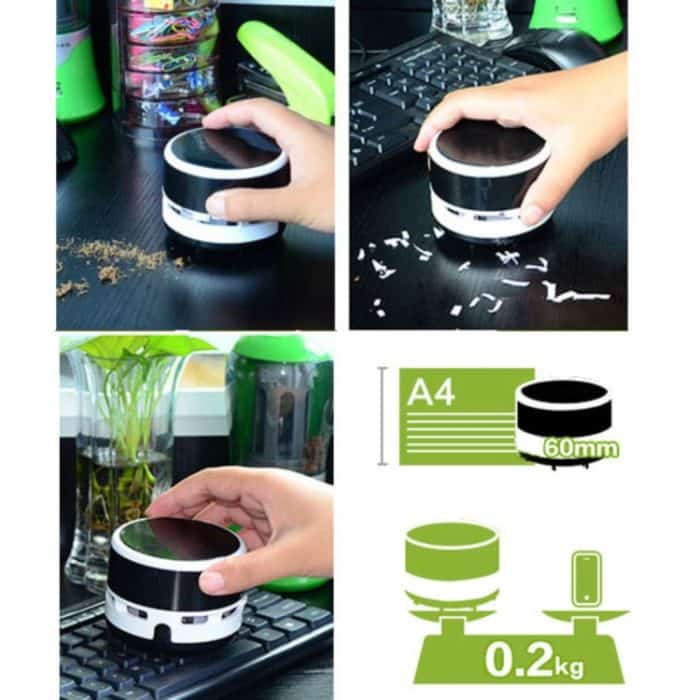Mini-Staubsauger mit süßer Persönlichkeit für Haushalt/Fahrzeug, Hand-Schreibtisch, Tisch, Tastatur, Größe: 8 x 6 x 6 cm – Bild 4