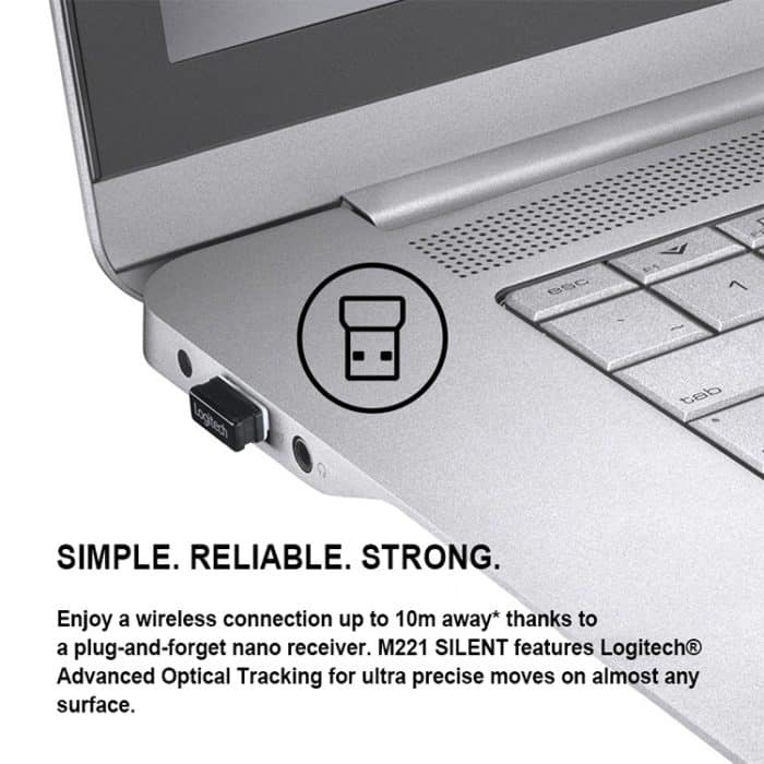 Logitech M221 Fashion Silent Wireless-Maus – Bild 5