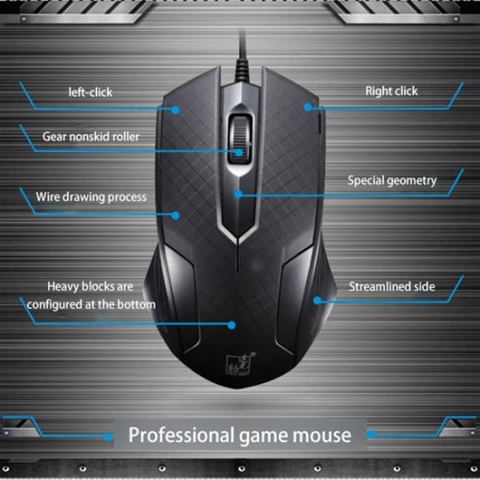 Chasing Leopard 129 USB Universelle kabelgebundene optische Gaming-Maus mit Gegengewicht, Länge: 1,3 m, 129 – Bild 6