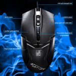 Chasing Leopard 179 USB 1600DPI, verstellbare kabelgebundene optische Gaming-Maus mit drei Geschwindigkeiten, Länge: 1,3 m, 179 – Bild 11