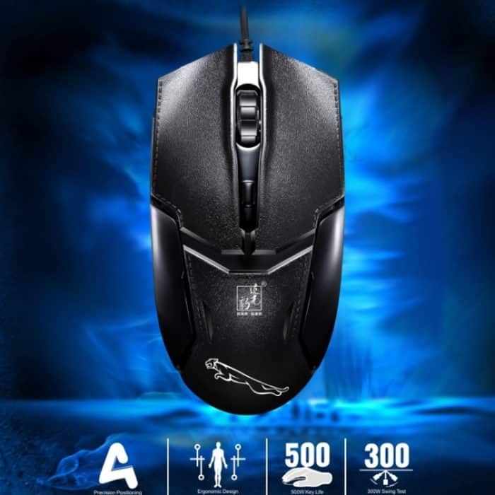 Chasing Leopard 179 USB 1600DPI, verstellbare kabelgebundene optische Gaming-Maus mit drei Geschwindigkeiten, Länge: 1,3 m, 179 – Bild 6