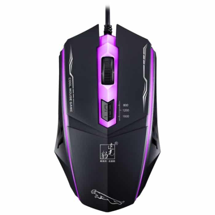 Chasing Leopard 199 USB 1600DPI, drei Geschwindigkeiten, einstellbare LED-Hintergrundbeleuchtung, kabelgebundene optische Gaming-Maus, Länge: 1,3 m, 199 Black, 199 – Bild 2
