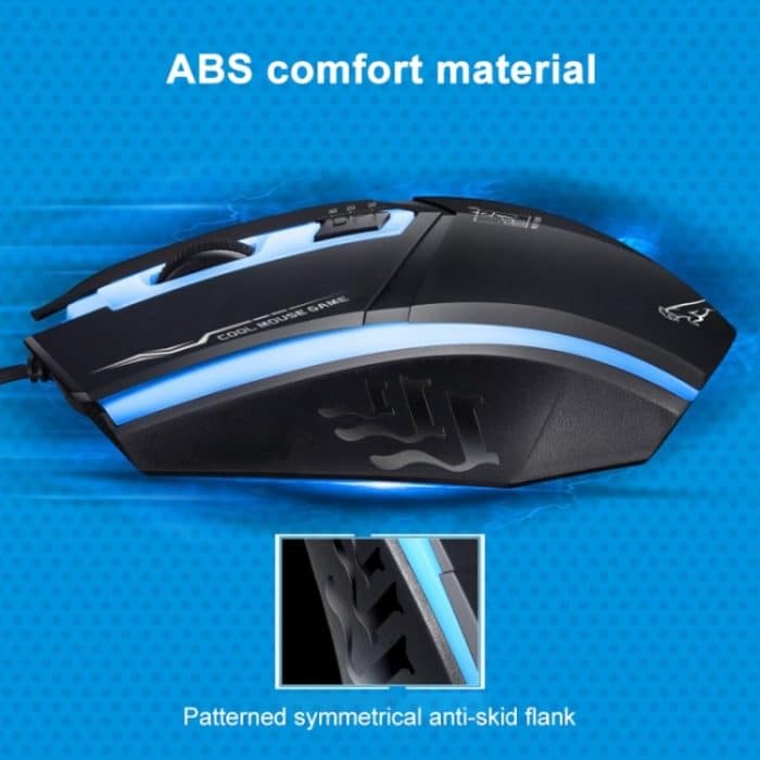 Chasing Leopard 199 USB 1600DPI, drei Geschwindigkeiten, einstellbare LED-Hintergrundbeleuchtung, kabelgebundene optische Gaming-Maus, Länge: 1,3 m, 199 Black, 199 – Bild 7