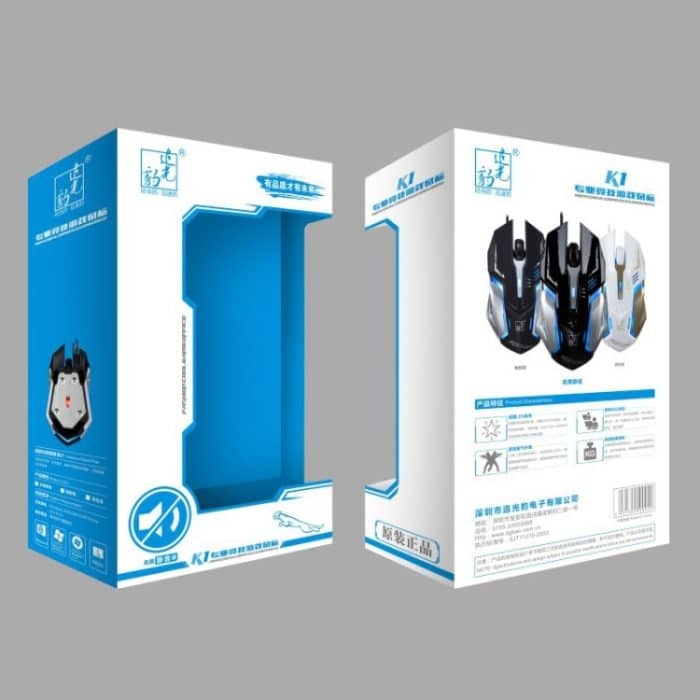 Chasing Leopard K1 USB 1600DPI, drei Geschwindigkeiten, einstellbare LED-Hintergrundbeleuchtung, Stummschaltung, kabelgebundene optische Gaming-Maus, Länge: 1,3 m – Bild 5