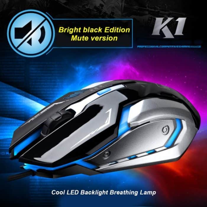 Chasing Leopard K1 USB 1600DPI, drei Geschwindigkeiten, einstellbare LED-Hintergrundbeleuchtung, Stummschaltung, kabelgebundene optische Gaming-Maus, Länge: 1,3 m – Bild 7