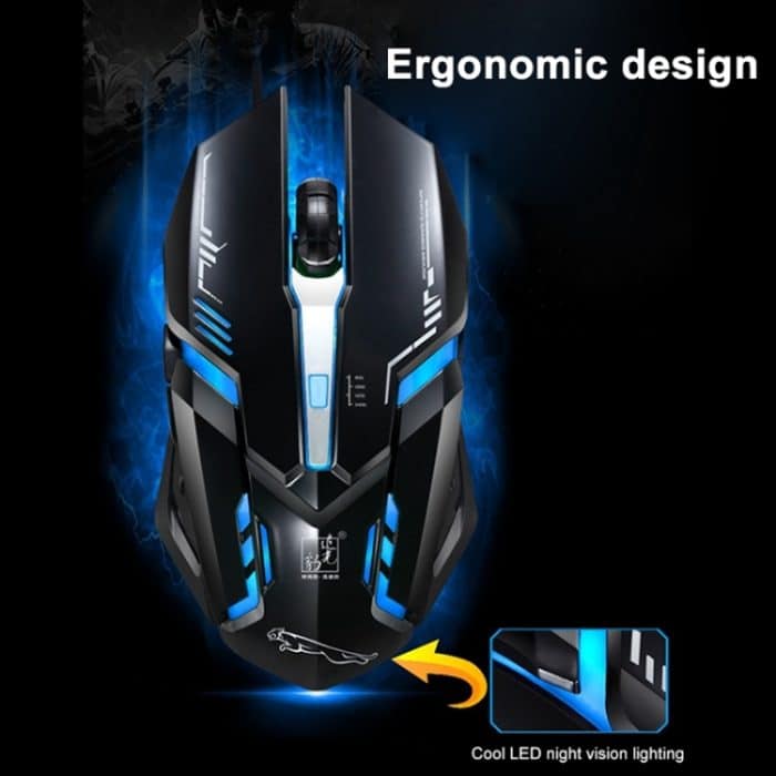 Chasing Leopard V17 USB 2400DPI, vier Geschwindigkeiten, einstellbares Linienmuster, kabelgebundene optische Gaming-Maus mit LED-Atemlicht, Länge: 1,45 m, V17, V17 Jet Black, V17 White – Bild 9